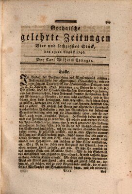 Gothaische gelehrte Zeitungen Samstag 13. August 1796