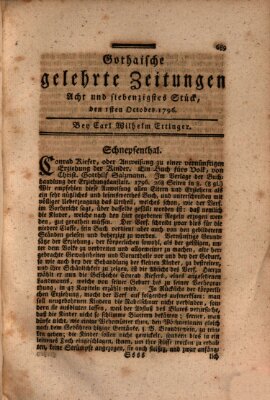 Gothaische gelehrte Zeitungen Samstag 1. Oktober 1796