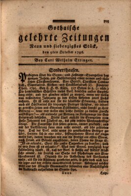 Gothaische gelehrte Zeitungen Mittwoch 5. Oktober 1796