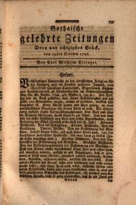 Gothaische gelehrte Zeitungen Mittwoch 19. Oktober 1796