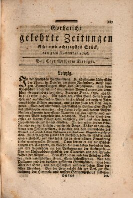 Gothaische gelehrte Zeitungen Samstag 5. November 1796