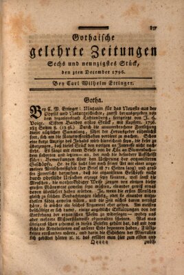 Gothaische gelehrte Zeitungen Samstag 3. Dezember 1796