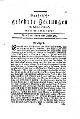 Gothaische gelehrte Zeitungen Samstag 21. Januar 1797