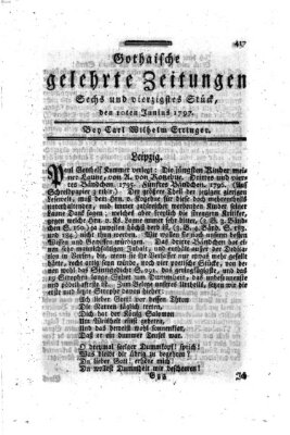 Gothaische gelehrte Zeitungen Samstag 10. Juni 1797