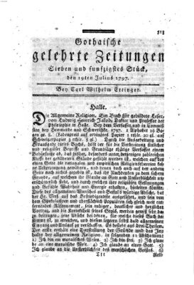 Gothaische gelehrte Zeitungen Mittwoch 19. Juli 1797