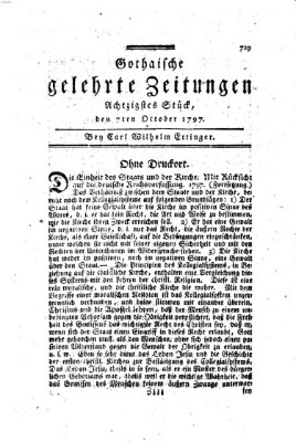 Gothaische gelehrte Zeitungen Samstag 7. Oktober 1797