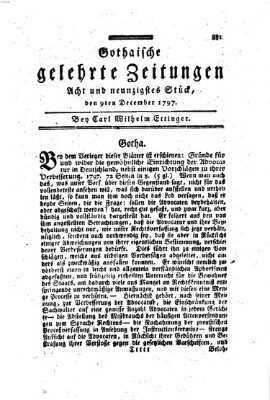 Gothaische gelehrte Zeitungen Samstag 9. Dezember 1797