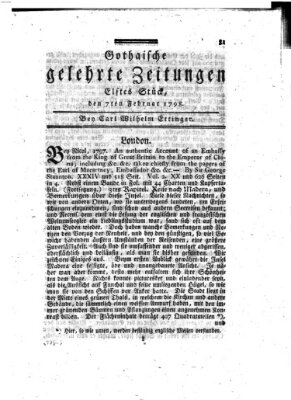 Gothaische gelehrte Zeitungen Mittwoch 7. Februar 1798