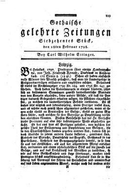 Gothaische gelehrte Zeitungen Mittwoch 28. Februar 1798