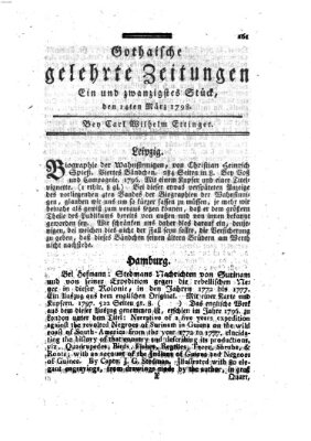 Gothaische gelehrte Zeitungen Mittwoch 14. März 1798