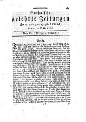 Gothaische gelehrte Zeitungen Mittwoch 21. März 1798