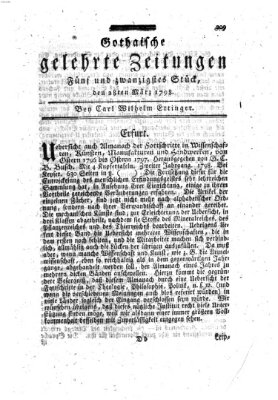 Gothaische gelehrte Zeitungen Mittwoch 28. März 1798