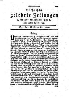 Gothaische gelehrte Zeitungen Mittwoch 25. April 1798