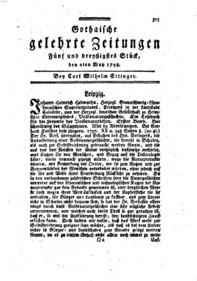 Gothaische gelehrte Zeitungen Mittwoch 2. Mai 1798