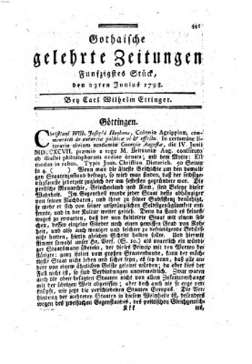 Gothaische gelehrte Zeitungen Samstag 23. Juni 1798