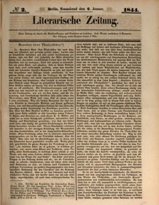 Literarische Zeitung Samstag 6. Januar 1844