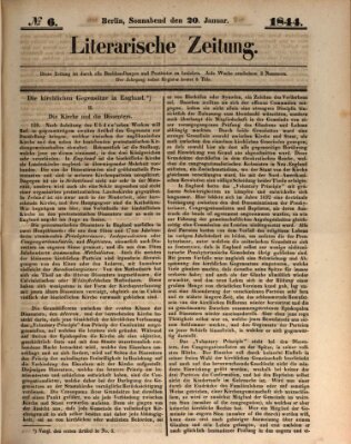 Literarische Zeitung Samstag 20. Januar 1844