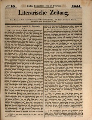 Literarische Zeitung Samstag 3. Februar 1844