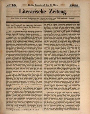 Literarische Zeitung Samstag 9. März 1844