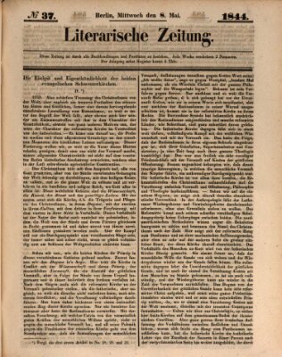 Literarische Zeitung Mittwoch 8. Mai 1844