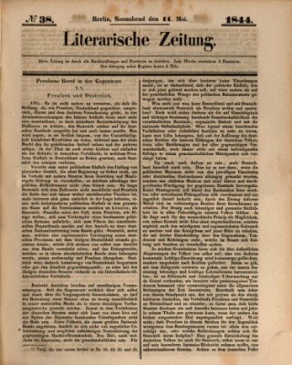 Literarische Zeitung Samstag 11. Mai 1844