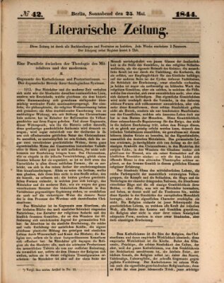 Literarische Zeitung Samstag 25. Mai 1844