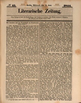 Literarische Zeitung Mittwoch 5. Juni 1844