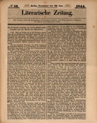 Literarische Zeitung Samstag 29. Juni 1844