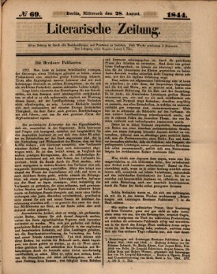 Literarische Zeitung Mittwoch 28. August 1844