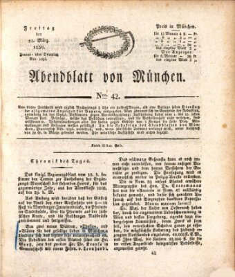 Abendblatt von München Freitag 12. März 1830