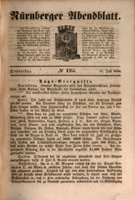 Nürnberger Abendblatt Donnerstag 11. Juli 1844