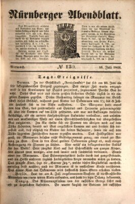 Nürnberger Abendblatt Dienstag 16. Juli 1844