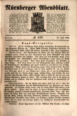 Nürnberger Abendblatt Freitag 19. Juli 1844