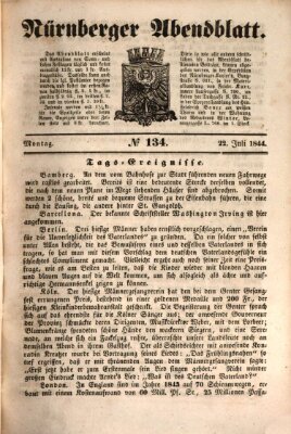 Nürnberger Abendblatt Montag 22. Juli 1844