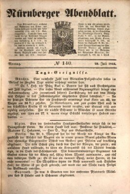 Nürnberger Abendblatt Montag 29. Juli 1844