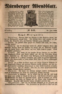 Nürnberger Abendblatt Dienstag 30. Juli 1844