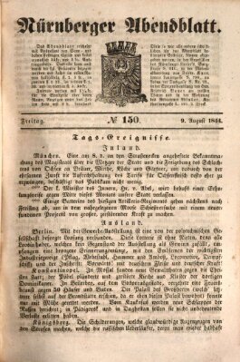 Nürnberger Abendblatt Freitag 9. August 1844