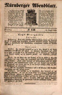 Nürnberger Abendblatt Dienstag 13. August 1844