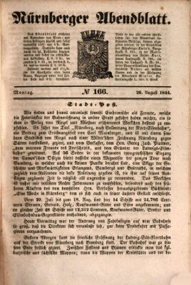 Nürnberger Abendblatt Montag 26. August 1844