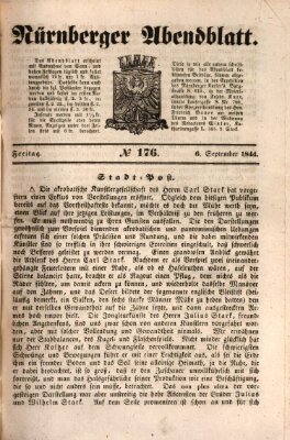 Nürnberger Abendblatt Freitag 6. September 1844