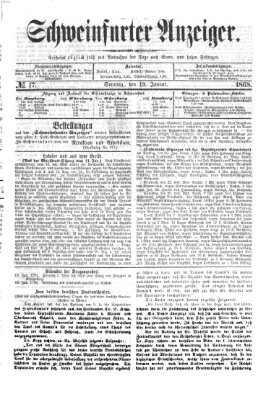 Schweinfurter Anzeiger Sonntag 19. Januar 1868