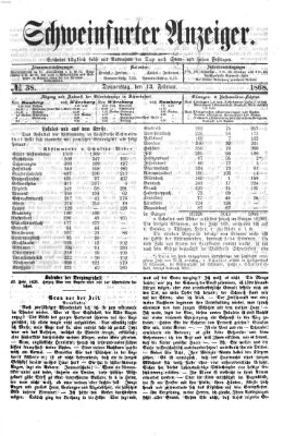 Schweinfurter Anzeiger Donnerstag 13. Februar 1868