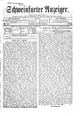 Schweinfurter Anzeiger Samstag 22. Februar 1868