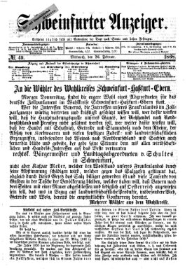 Schweinfurter Anzeiger Mittwoch 26. Februar 1868