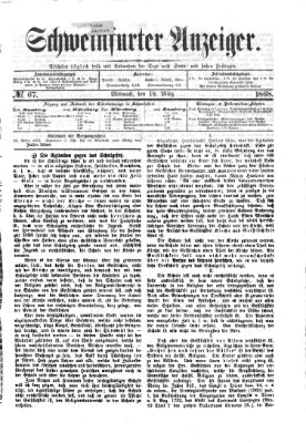 Schweinfurter Anzeiger Mittwoch 18. März 1868