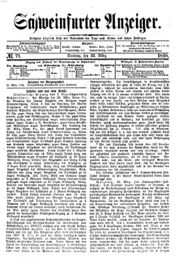 Schweinfurter Anzeiger Sonntag 22. März 1868