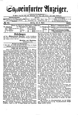 Schweinfurter Anzeiger Freitag 3. April 1868