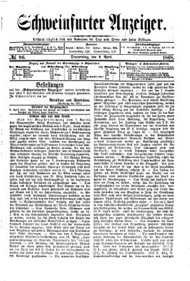 Schweinfurter Anzeiger Donnerstag 9. April 1868