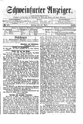 Schweinfurter Anzeiger Freitag 10. April 1868