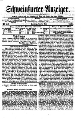 Schweinfurter Anzeiger Samstag 2. Mai 1868